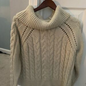 Cozy Cream Cable Knit Turtleneck Sweater